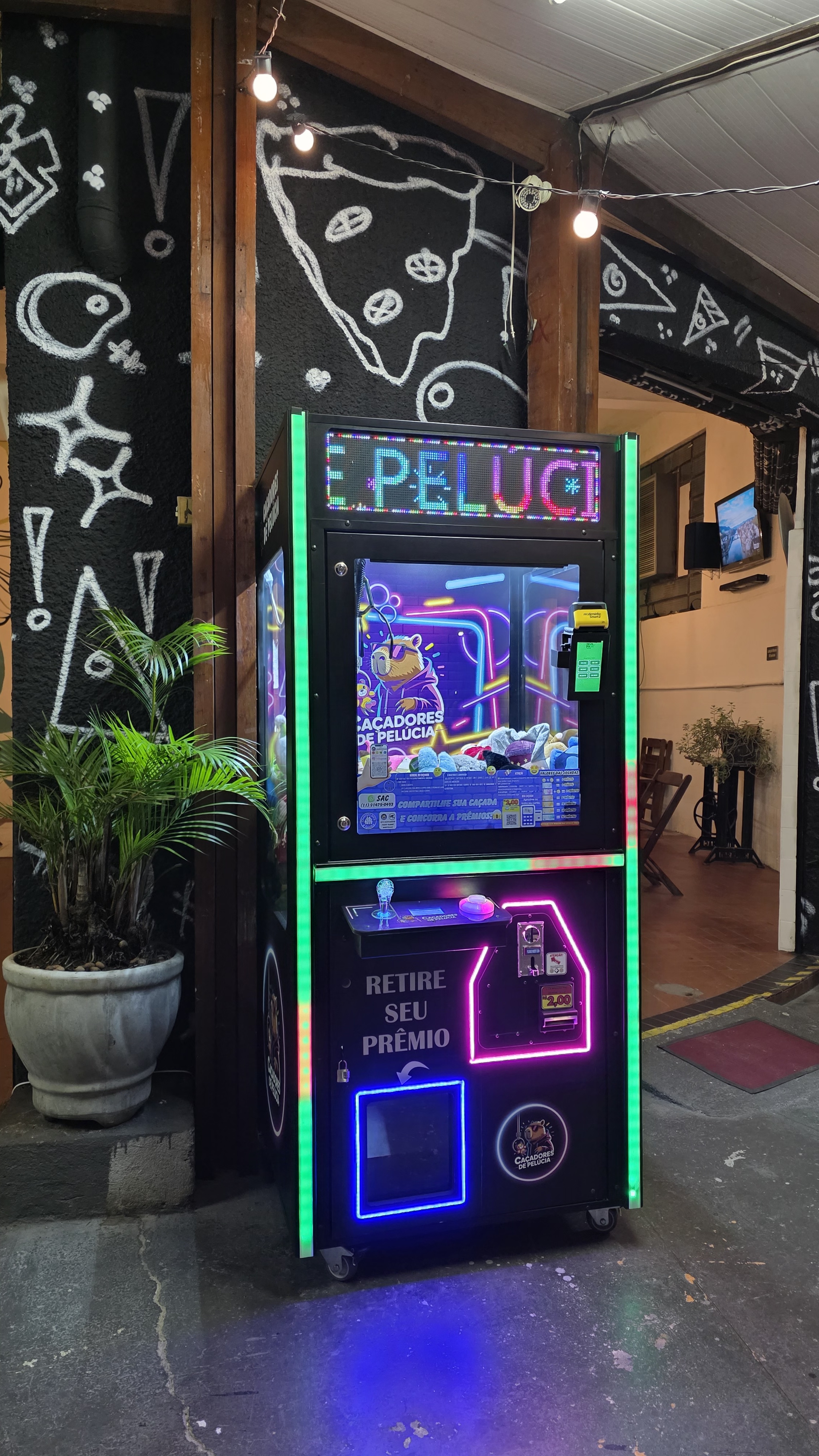 Máquina instalada em loja